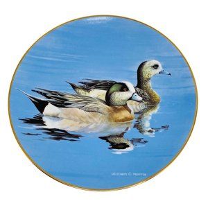 WS George William C Morris Federal Duck Stamp Plate #6 Bradford 1991 Wigeons
